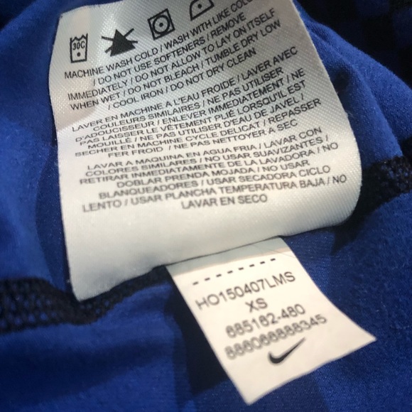 NIKE Dri Fit Racerback Tank Top Size XS Blue&Black - Picture 9 of 12